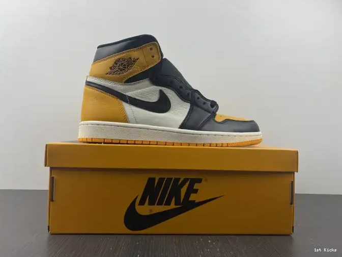 1st Kicks Jordan 555088-711 1 OG Yellow High Air Toe 0526